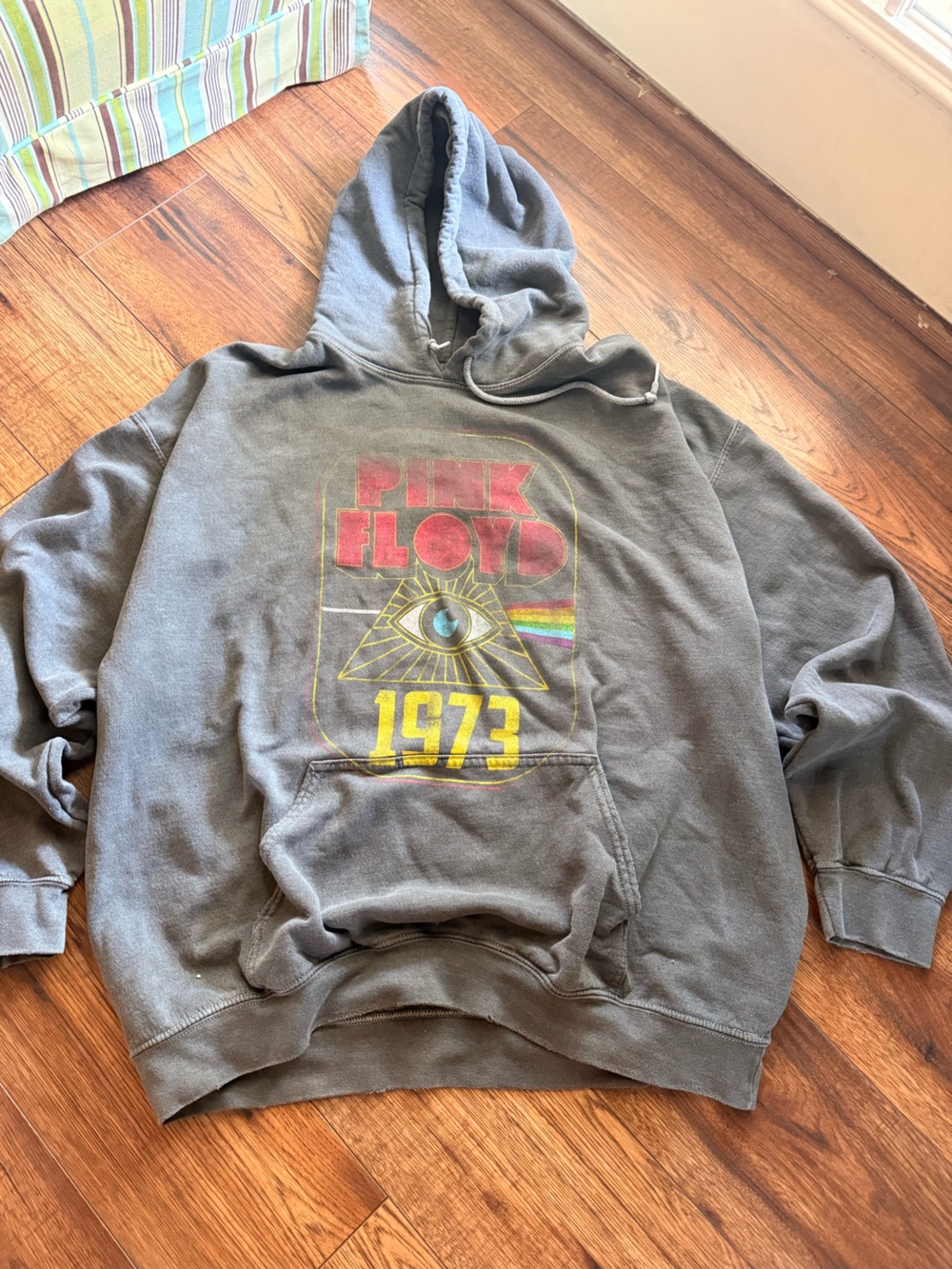 Pink Floyd Dark Side of the Moon Hoodie Gray M/L 1973 Graphic